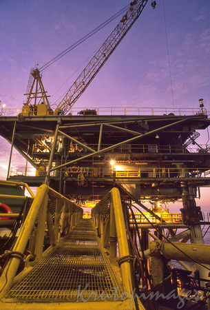 Gangway to Whiting Platform during offshore construction