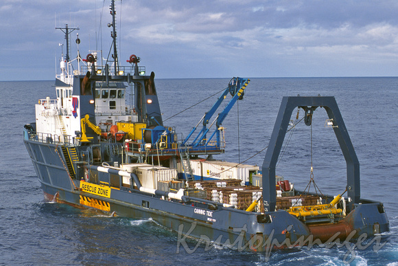 Canning Tide workboat on Bass Strait.