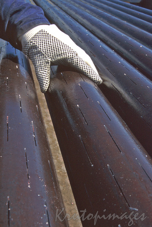 Perforated drill pipes