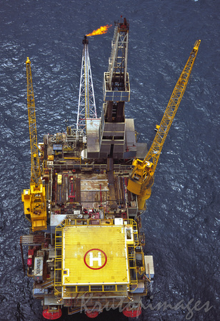 Production Platform with drilling rig-offshore