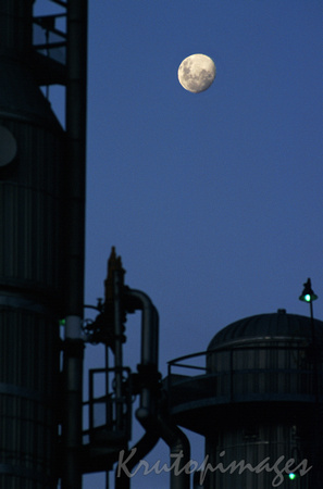 Refinery with moon