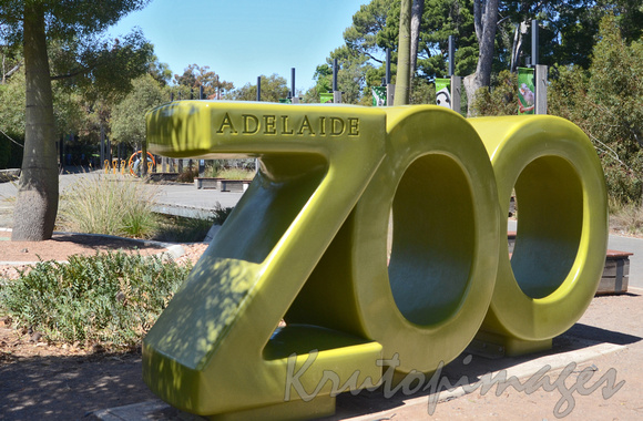 Adelaide Zoo large fabricated sign out front