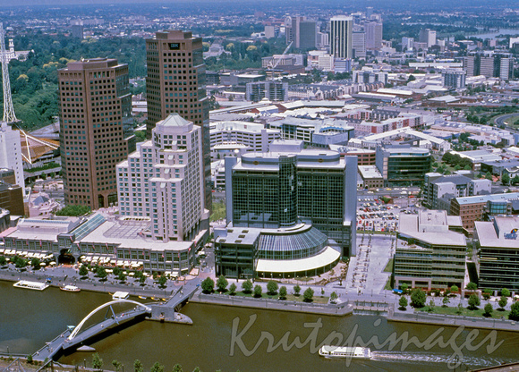 Esso House aerial after build on Southbank Victoria