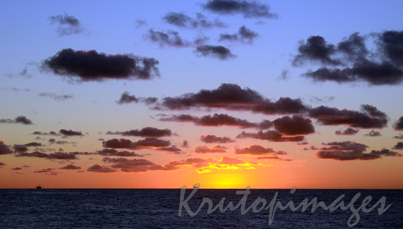sunset Bass Strait