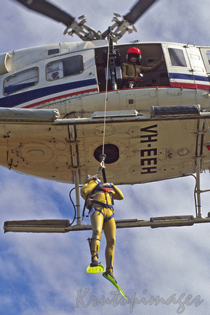 Helicopter winch training