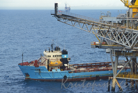 Maersk Attender alongside Cobia platform Bass Strait