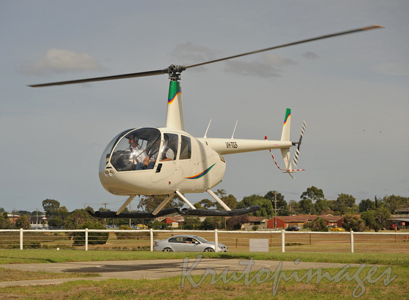 Helicopter two seater at Tooradin airport