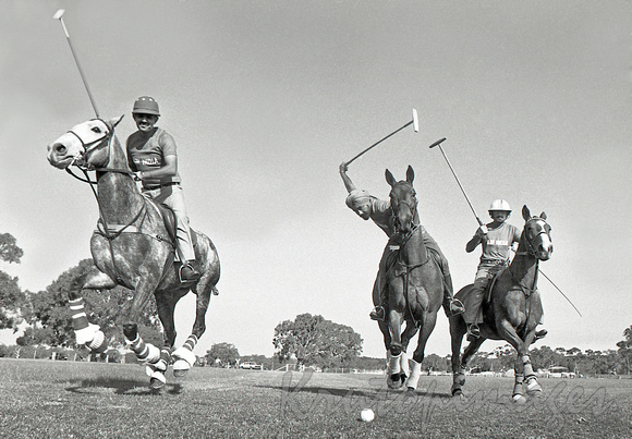 Indian polo team at practice in Werribee 1984