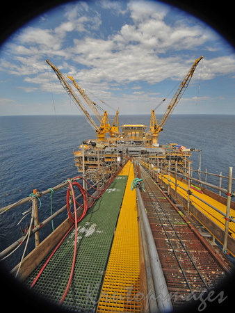 West Tuna platform -view from flare boom