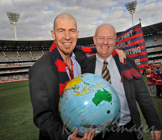 Jimmy Stynes & Tim Costello at a MCG Launch