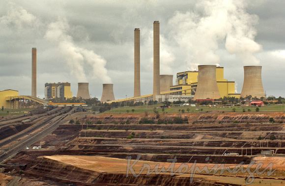 Loy Yang Power station across the Opencut Mine