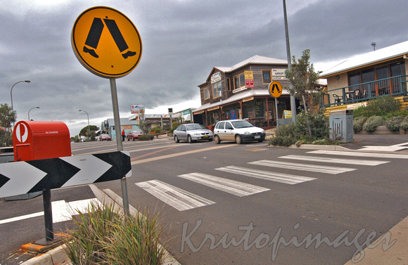 Safety zebra crossing in seaside area Victorian suburbs2