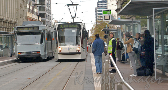 Melbourne Tram stop-Central Business District