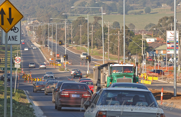 roadworks-construction Victoria highway Australia