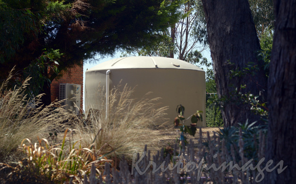 water storage tanks in Australian gardens & industry