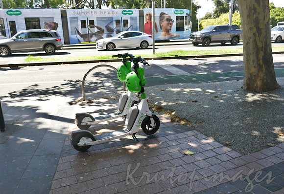 Melbourne's e-scooters are parked randomly all across the city