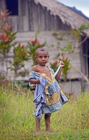 Young child in Lavores village Papua New Guinea