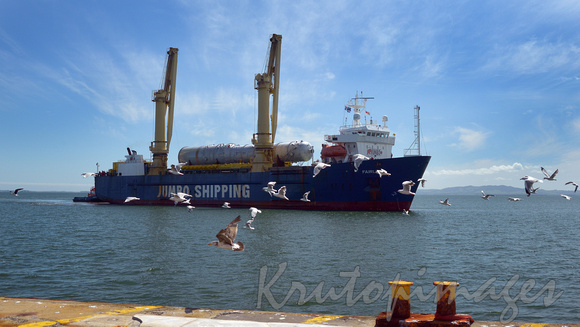 vessels arrive at Barry Beach Marine Terminal, prior transporting