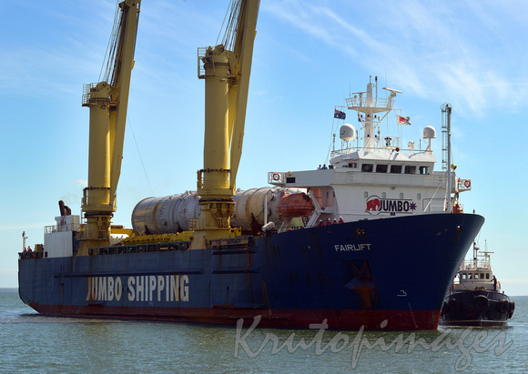vessels arrive at Barry Beach Marine Terminal, prior transporting
