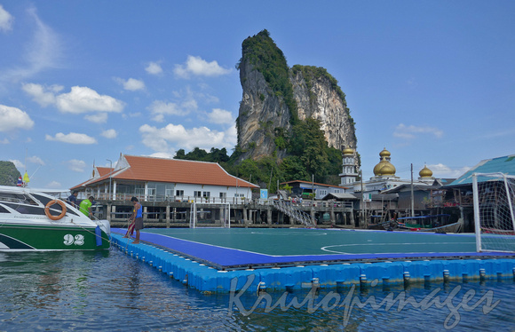 Koh Panyee-Thailand  floating football field
