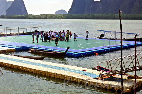 Koh Panyee-Thailand  floating football field5