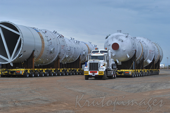 vessels are transported to a Gas Conditioning plant at a Victorian refinery