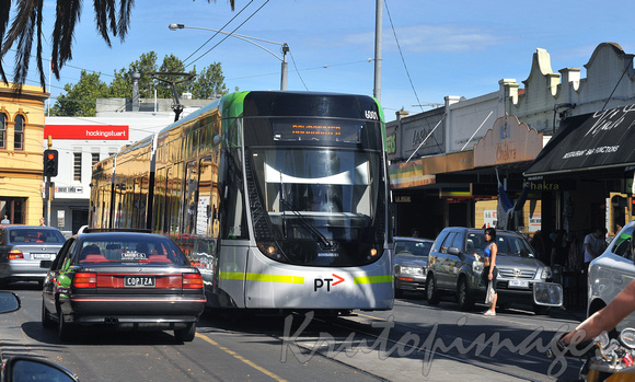 tram & motor vehicles  in St Kilda