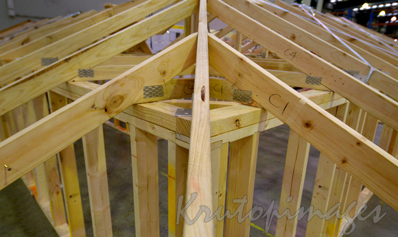 timber framework for roof truss