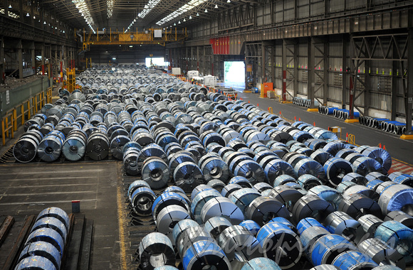 Steel manufacturing and storage at Bluescope Steel Victoria_9849_9847