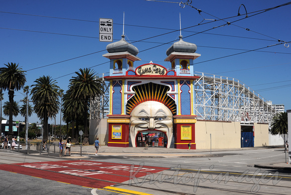 entry to Luna Park in St Kilda Melbourne Victoria
