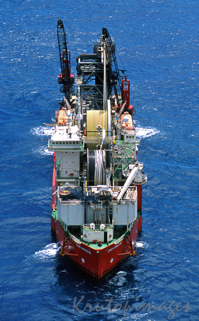 Apache-pipe laying in Bass Strait aerial