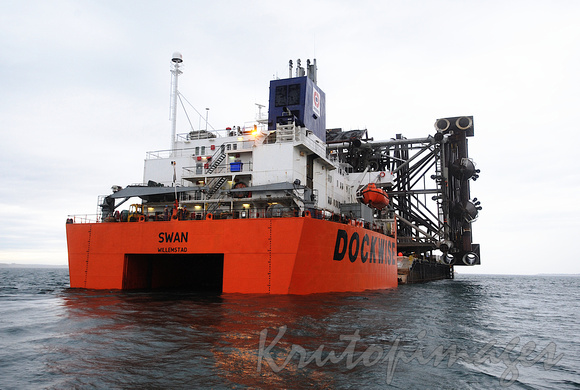 Swan Dockwise from the back heavy load carrier with Marlin B base strut on board1