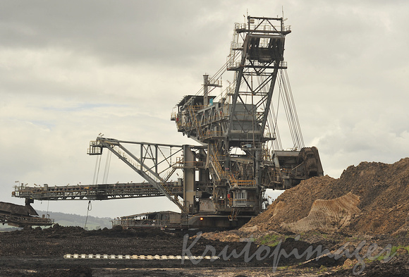 Open cut mining-HUge dredger mining brown coal at Yallourn W