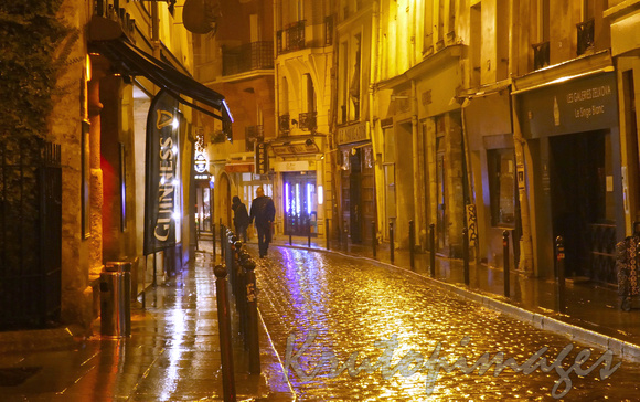 Lyon, France at night