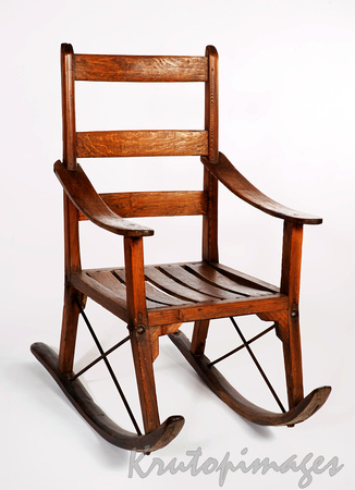 old timber rocking chair